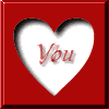 I love you inside a heart frame