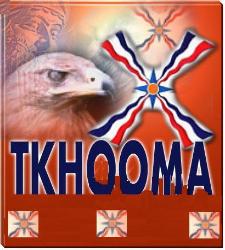 Assyrian flag, eagle and Tkhooma writting